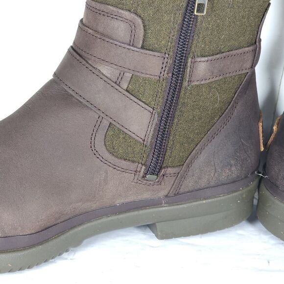 UGG Women's Simmens US8,5? Brown Leather Lined LaceUp Waterproof Wintet Boots - Picture 6 of 16